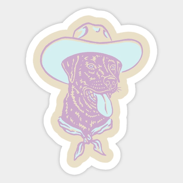 black Labrador Cowdog Sticker by Iambolders